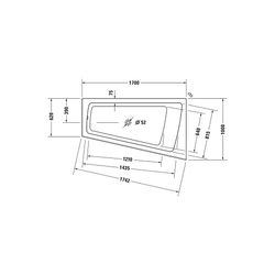 Duravit Paiova Badewanne 480x1000x1700mm, 170l, Weiß glänzend, Trapezförmig, E... DURAVIT-700265000000000 4021534640186 (Abb. 1)