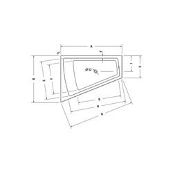 Duravit Paiova Badewanne 480x1300x1700mm, 225l, Weiß glänzend, Trapezförmig, E... DURAVIT-700266000000000 4021534640193 (Abb. 1)