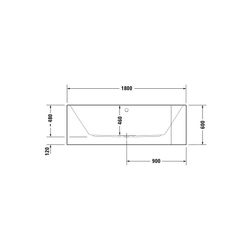 Duravit Happy D.2 Plus Badewanne 480x800x1800mm, Weiß glänzend, Rechteckig, Ec... DURAVIT-700316000000000 4021534874390 (Abb. 1)