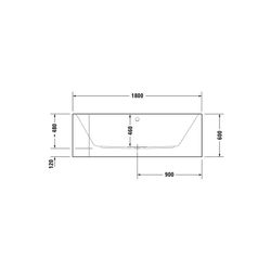 Duravit Happy D.2 Plus Badewanne 480x800x1800mm, Weiß glänzend, Rechteckig, Ec... DURAVIT-700317000000000 4021534874413 (Abb. 1)