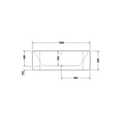 Duravit Happy D.2 Plus Badewanne 480x800x1800mm, 180l, Weiß glänzend, Rechteck... DURAVIT-700318000000000 4021534874437 (Abb. 1)