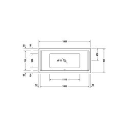 Duravit Starck Wannen Badewanne 480x900x1900mm, 241l, Weiß glänzend, Rechtecki... DURAVIT-700340000000000 4021534894732 (Abb. 1)