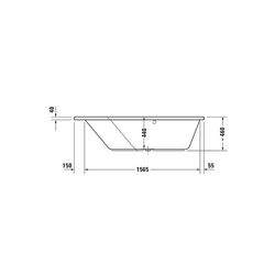 Duravit Paiova Badewanne 5 460x1300x1770mm, 205l, Weiß glänzend, Fünfeck, Ecke... DURAVIT-700390000000000 4021534992612 (Abb. 1)