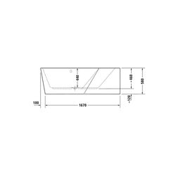 Duravit Paiova Badewanne 5 460x1300x1770mm, 205l, Weiß glänzend, Fünfeck, Ecke... DURAVIT-700395000000000 4021534992728 (Abb. 1)