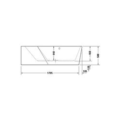Duravit Paiova Badewanne 5 460x1400x1900mm, 267l, Weiß glänzend, Fünfeck, Ecke... DURAVIT-700396000000000 4021534992735 (Abb. 1)