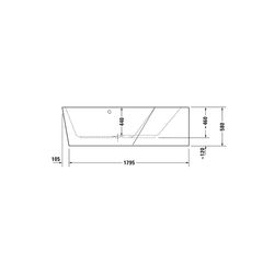 Duravit Paiova Badewanne 5 460x1400x1900mm, 267l, Weiß glänzend, Fünfeck, Ecke... DURAVIT-700397000000000 4021534992766 (Abb. 1)