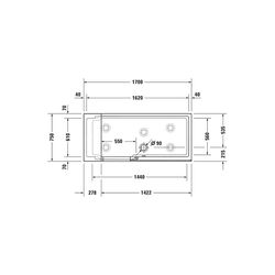 Duravit Shower and Bath Badewanne510x750x1700mm, 285l, Mattweiß, Rechteckig, N... DURAVIT-700455000000000 4053424917504 (Abb. 1)
