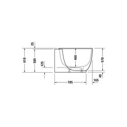 Duravit Luv Badewanne 610x950x1850mm, 252l, Mattweiß, Oval, Ecke R, 2 Rückensc... DURAVIT-700432000000000 4053424180151 (Abb. 1)