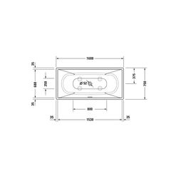 Duravit DuraSquare Badewanne 485x750x1600mm, 160l, Mattweiß, Rechteckig, Freis... DURAVIT-700460000000000 4063382014276 (Abb. 1)