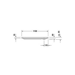 Duravit D-Code Duschwanne 750x1100x85mm, Rechteckig, Weiß glänzend, aus Sanitä... DURAVIT-720097000000000 4021534822803 (Abb. 1)
