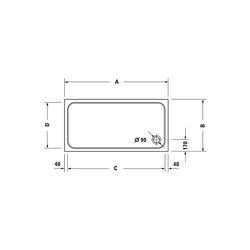 Duravit D-Code Duschwanne 750x1100x85mm, Rechteckig, Weiß glänzend, aus Sanitä... DURAVIT-720097000000000 4021534822803 (Abb. 1)