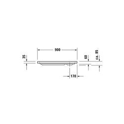 Duravit D-Code Duschwanne 900x900x85mm, Quadratisch, Weiß glänzend, aus Sanitä... DURAVIT-720102000000000 4021534823985 (Abb. 1)