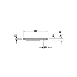 Duravit D-Code Duschwanne 750x900x85mm, Rechteckig, Weiß glänzend, aus Sanitär... DURAVIT-720104000000000 4021534824067 (Abb. 1)