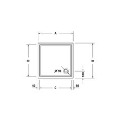 Duravit Starck Slimline Duschwanne 1000x1000x50mm, Quadratisch, Weiß glänzend,... DURAVIT-720116000000000 4021534887420 (Abb. 1)