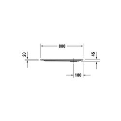 Duravit Starck Slimline Duschwanne 800x800x45mm, Quadratisch, Weiß, aus Sanitä... DURAVIT-720114000000000 4021534887413 (Abb. 1)