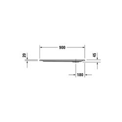 Duravit Starck Slimline Duschwanne 800x900x45mm, Rechteckig, Weiß glänzend, au... DURAVIT-720118000000000 4021534889035 (Abb. 1)