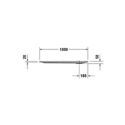 Duravit Starck Slimline Duschwanne 800x1000x50mm, Rechteckig, Weiß glänzend, a... DURAVIT-720119000000000 4021534889141 (Abb. 1)