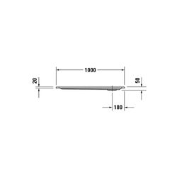 Duravit Starck Slimline Duschwanne 900x1000x50mm, Rechteckig, Weiß glänzend, a... DURAVIT-720120000000000 4021534891441 (Abb. 1)