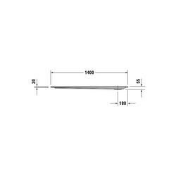 Duravit Starck Slimline Duschwanne 700x1400x55mm, Rechteckig, Weiß glänzend, A... DURAVIT-720124000000001 4021534892745 (Abb. 1)