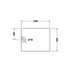Duravit Stonetto Duschwanne Halbeinbau Bodenbündig, 800x1000x50mm, Rechteckig,... DURAVIT-720147380000000 4021534986598 (Abb. 1)