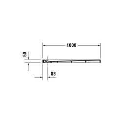 Duravit Stonetto Duschwanne Halbeinbau Bodenbündig, 800x1000x50mm, Rechteckig,... DURAVIT-720147380000000 4021534986598 (Abb. 1)