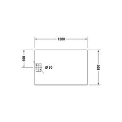 Duravit Stonetto Duschwanne Halbeinbau Bodenbündig, 800x1200x50mm, Rechteckig,... DURAVIT-720148180000000 4053424508986 (Abb. 1)