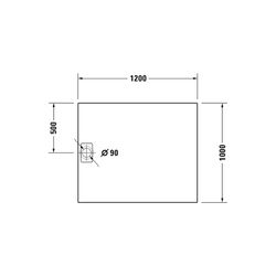 Duravit Stonetto Duschwanne Halbeinbau Bodenbündig 1000x1200x50mm, Rechteckig,... DURAVIT-720168680000000 4053424142005 (Abb. 1)