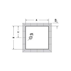 Duravit Tempano Duschwanne Halbeinbau Bodenbündig 800x800x40mm, Quadratisch, W... DURAVIT-720187000000000 4053424675190 (Abb. 1)