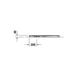 Duravit Tempano Duschwanne Halbeinbau Bodenbündig 800x800x40mm, Quadratisch, W... DURAVIT-720187000000000 4053424675190 (Abb. 1)