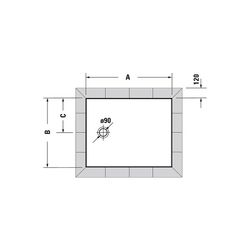 Duravit Tempano Duschwanne Halbeinbau Bodenbündig 750x900x40mm, Rechteckig, We... DURAVIT-720191000000000 4053424675237 (Abb. 1)