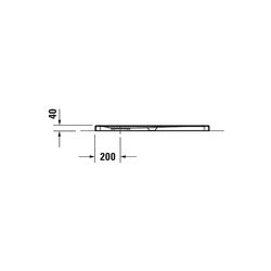 Duravit Tempano Duschwanne Halbeinbau Bodenbündig 750x900x40mm, Rechteckig, We... DURAVIT-720191000000000 4053424675237 (Abb. 1)