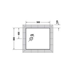 Duravit Tempano Duschwanne Halbeinbau Bodenbündig 800x900x40mm, Rechteckig, We... DURAVIT-720192000000000 4053424675244 (Abb. 1)