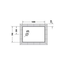 Duravit Tempano Duschwanne Halbeinbau Bodenbündig 700x1000x40mm, Rechteckig, W... DURAVIT-720193000000000 4053424675251 (Abb. 1)