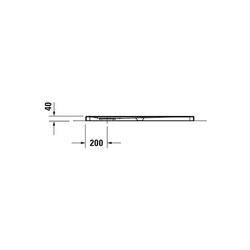 Duravit Tempano Duschwanne Halbeinbau Bodenbündig 700x1000x40mm, Rechteckig, W... DURAVIT-720193000000000 4053424675251 (Abb. 1)