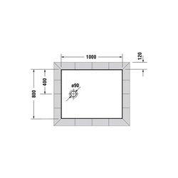 Duravit Tempano Duschwanne Halbeinbau Bodenbündig 800x1000x40mm, Rechteckig, W... DURAVIT-720194000000000 4053424675268 (Abb. 1)