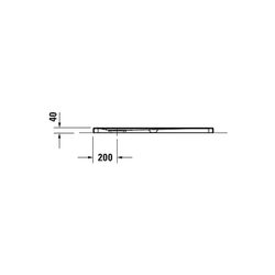Duravit Tempano Duschwanne Halbeinbau Bodenbündig 800x1000x40mm, Rechteckig, W... DURAVIT-720194000000000 4053424675268 (Abb. 1)