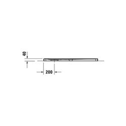 Duravit Tempano Duschwanne Halbeinbau Bodenbündig 900x1000x40mm, Rechteckig, W... DURAVIT-720195000000000 4053424675275 (Abb. 1)