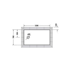 Duravit Tempano Duschwanne Halbeinbau Bodenbündig 700x1200x45mm, Rechteckig, W... DURAVIT-720196000000000 4053424675282 (Abb. 1)