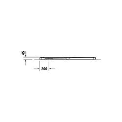 Duravit Tempano Duschwanne Halbeinbau Bodenbündig 700x1200x45mm, Rechteckig, W... DURAVIT-720196000000000 4053424675282 (Abb. 1)