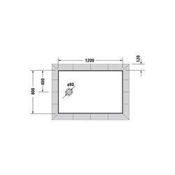 Duravit Tempano Duschwanne Halbeinbau Bodenbündig 800x1200x45mm, Quadratisch, ... DURAVIT-720197000000001 4053424893792 (Abb. 1)