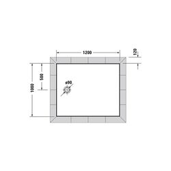 Duravit Tempano Duschwanne Halbeinbau Bodenbündig 1000x1200x45mm, Rechteckig, ... DURAVIT-720199000000000 4053424675312 (Abb. 1)