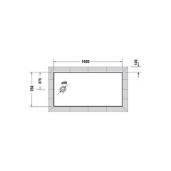 Duravit Tempano Duschwanne Halbeinbau Bodenbündig 750x1500x50mm, Quadratisch, ... DURAVIT-720204000000001 4053424893860 (Abb. 1)