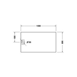 Duravit Stonetto Duschwanne Halbeinbau Bodenbündig 800x1400x50mm, Rechteckig, ... DURAVIT-720217380000000 4053424689326 (Abb. 1)