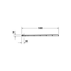 Duravit Stonetto Duschwanne Halbeinbau Bodenbündig 800x1400x50mm, Rechteckig, ... DURAVIT-720217380000000 4053424689326 (Abb. 1)