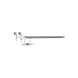 Duravit Starck Slimline Duschwanne 800x1300x60mm, Rechteckig, Weiß glänzend, a... DURAVIT-720235000000000 4053424689081 (Abb. 1)