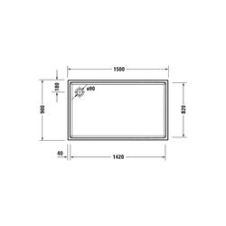 Duravit Starck Slimline Duschwanne 900x1500x60mm, Rechteckig, Weiß glänzend, a... DURAVIT-720243000000000 4053424689166 (Abb. 1)