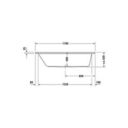 Duravit D-Code Whirlwanne Rechteckig, Einbau, 700x1700x420mm, Jet Project, 1 R... DURAVIT-760097000JP1000 4053424066080 (Abb. 1)