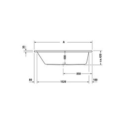 Duravit D-Code Whirlwanne Rechteckig, Einbau, 700x1700x420mm, Jet Project, 1 R... DURAVIT-760097000JP1000 4053424066080 (Abb. 1)