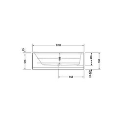 Duravit D-Code Whirlwanne Rechteckig, Einbau, 750x1700x420mm, Jet Project, 1 R... DURAVIT-760099000JP1000 4053424066103 (Abb. 1)