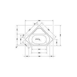 Duravit D-Code Whirlwanne Fünfeck, Einbau, 1400x1400x420mm, Jet Project, 2 Rüc... DURAVIT-760137000JP1000 4053424066134 (Abb. 1)